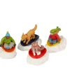 Lemax Village Collection Dog Snow Saucer Fun, Set Of 4 #22121