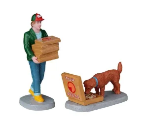Lemax Village Collection Top Pizza Delivery, Set Of 2 #22113