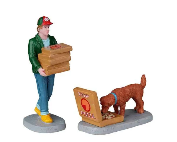 Lemax Village Collection Top Pizza Delivery, Set Of 2 #22113