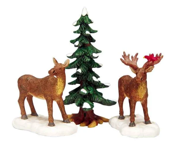Lemax Village Collection Mr And Mrs Moose, Set Of 3 #32725