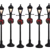 Lemax Village Collection Gas Lantern Street Lamp, Set Of 6, B/O #64499