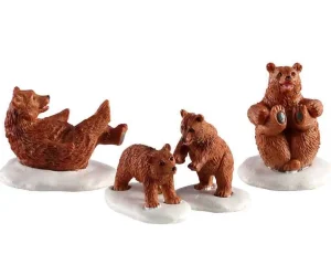 Lemax Village Collection Bear Family Snow Day, Set Of 4 #02943