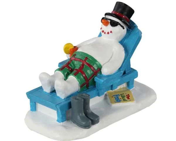 Lemax Village Collection Relaxing Snowman Figurine #12039