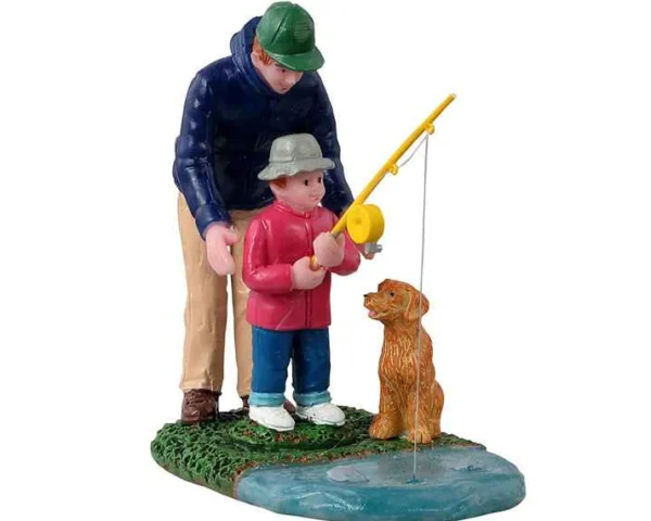 Lemax Village Collection His First Fishing Lesson Figurine #12038