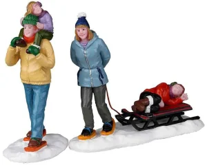 Lemax Village Collection Long Day Snowshoeing, Set Of 2 #22148