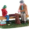 Lemax Village Collection Playing With Gramps Figurine #12022