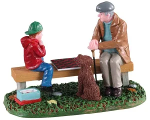 Lemax Village Collection Playing With Gramps Figurine #12022