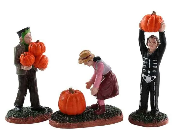 Lemax Village Collection Pumpkin Pickers, Set Of 3 #82565