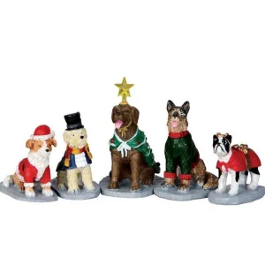 Lemax Village Collection Costumed Canines, Set Of 5 #32126