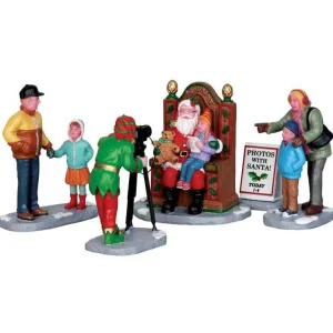 Lemax Village Collection Photos With Santa, Set Of 5 #22032