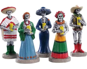 Lemax Village Collection Dia De Los Muertos Vigil, Set Of 5 Figurines #92729