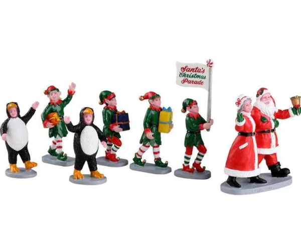 Lemax Village Collection Santa's Elf Parade, Set Of 7 #23592