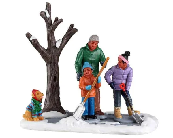 Lemax Village Collection Shoveling The Driveway #23594