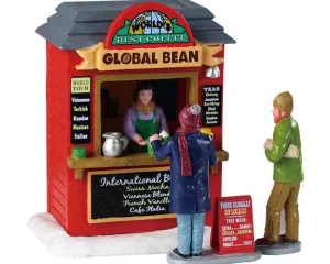 Lemax Village Collection Global Bean Coffee Kiosk #93439