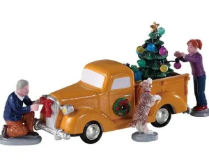 Lemax Village Collection Trimming The Truck, Set Of 4 #93444