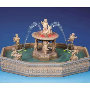 Lemax Village Collection Lighted Village Square Fountain #14663