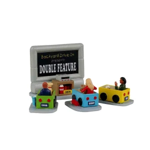 Lemax Village Collection Backyard Drive-In, Set Of 4 #33616