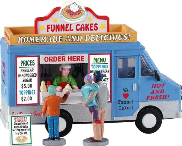 Lemax Village Collection Funnel Cakes Food Truck, Set Of 4 #93420