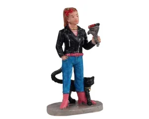 Lemax Village Collection Tattoo Katarina & Cat #12045