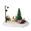 Lemax Village Collection Snowbiking With Dad, Battery Operated (4.5V) #34087