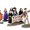 Lemax Village Collection Halloween Parade Banner, Set Of 5 Figurines #32115