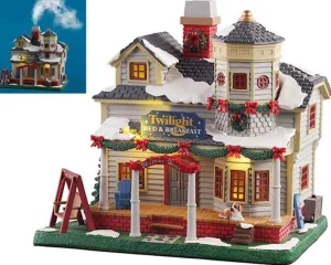 Lemax Village Collection Twilight Bed & Breakfast, With 4.5V Adaptor #15740