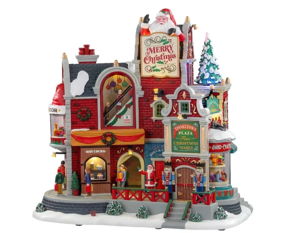 Lemax Village Collection Tinseltown Plaza, With 4.5V Adaptor #05700