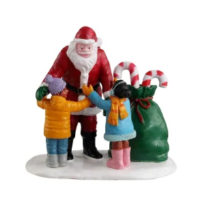 Lemax Village Collection Santa Gets A Hug #32211