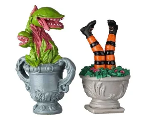 Lemax Village Collection Spooky Planter Urns, Set Of 2 #24946