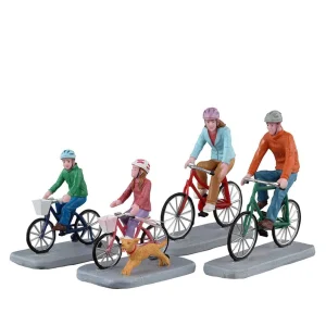 Lemax Village Collection Family Bike Ride, Set Of 4 #32220