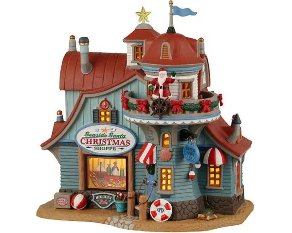Lemax Village Collection Seaside Santa Xmas Shoppe #25909