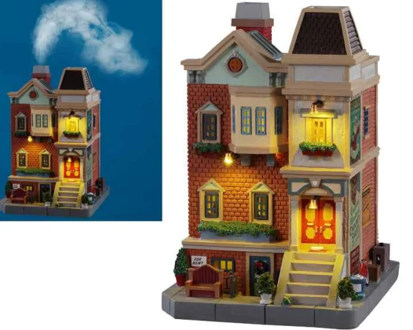 Lemax Village Collection Wester St. Row House, With 4.5V Adaptor #15744