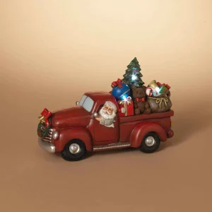 Gerson International Lighted Holiday Truck With Santa And Christmas Gifts