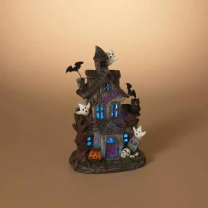 Gerson International Lighted Spooky Haunted Halloween House, Battery Operated