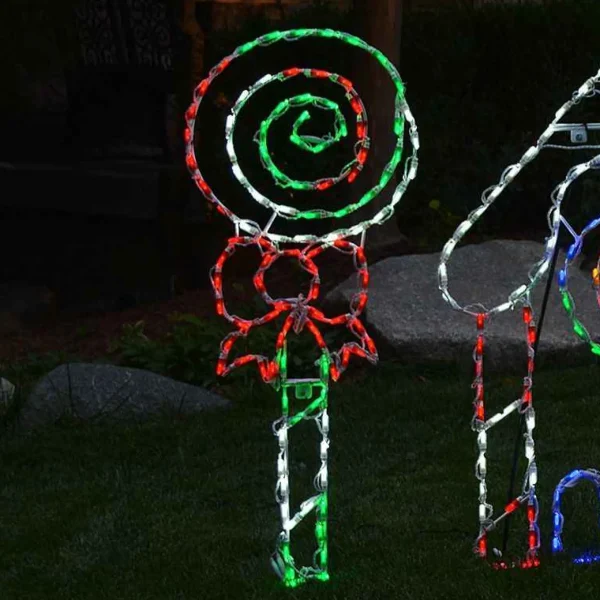 Brite Ideas Lollipop Swirl Red Green And White #Led-Pop2