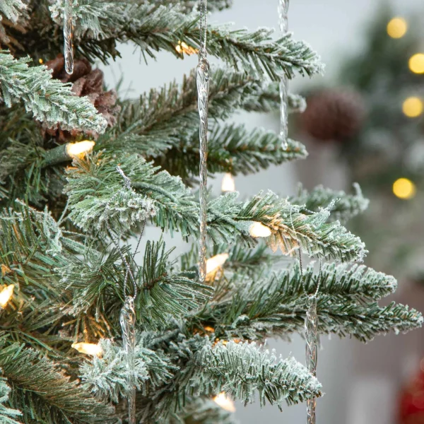 Gerson International 20-Pack, Real Spun Glass Hanging Icicle Ornaments (Set Of 3, 60Pc Total)