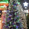 Puleo International 7.5Ft Pre-Lit Snowy Silverton Pine Slim Tree ##114-Sspsl-75F5Lm45