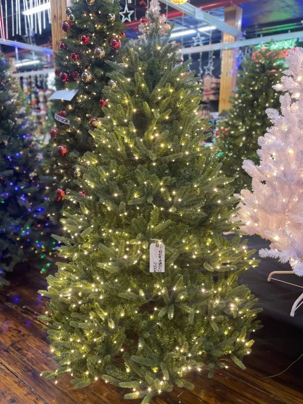Puleo International 6.5Ft Pre-Lit Real-Feel Washington Valley Spruce Quick Connect Tree With Warm White Led Lights #114-Wvg-65Qldf3K10