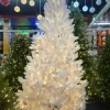 Puleo International 6.5Ft Pre-Lit Evergreen Spruce Shiny White Quick Connect Tree With Multi-Function Warm White To Multi Led Lights #114-Esw-65Qldf3K5
