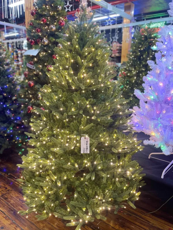 Puleo International 6.5Ft Pre-Lit Real-Feel Washington Valley Spruce Quick Connect Tree With Warm White Led Lights #114-Wvg-65Qldf3K10