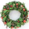 Puleo International 48In Pre-Lit Pinecones, Red Balls & Berries With Clear Lights #114-Jx06-48Wc3