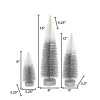 Gerson International S/3 Grey To White Ombre Bottle Brush Trees, Lg Is 16-In H, Med Is 12-In H, Sm Is 8-In H