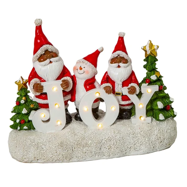 Gerson International Santa And Snowman Tabletop Sign, Christmas Holiday Decor