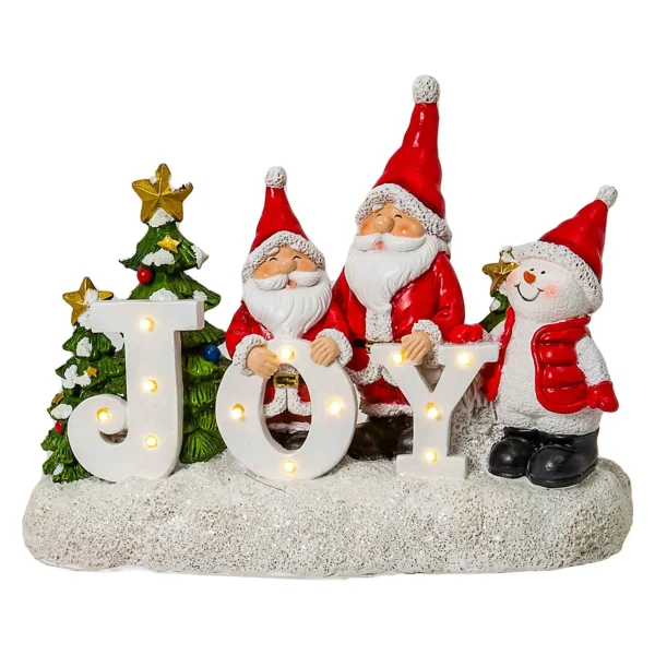 Gerson International Santa And Snowman Tabletop Sign, Christmas Holiday Decor