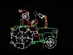 Brite Ideas Santa On Tractor #Led-Trctr