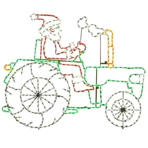 Brite Ideas Santa On Tractor #Led-Trctr