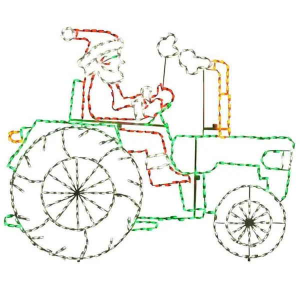 Brite Ideas Santa On Tractor #Led-Trctr