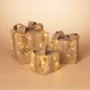 Gerson International Set Of 3 Assorted Battery Operated Lighted Holiday Jewel Gift Box Decor