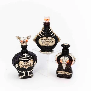 Gerson International Set Of 3 Battery Operated Lighted Resin Halloween Potion Bottles