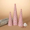 Gerson International Set Of 3 Clay Whimsical Traditional Peppermint Candy Trees